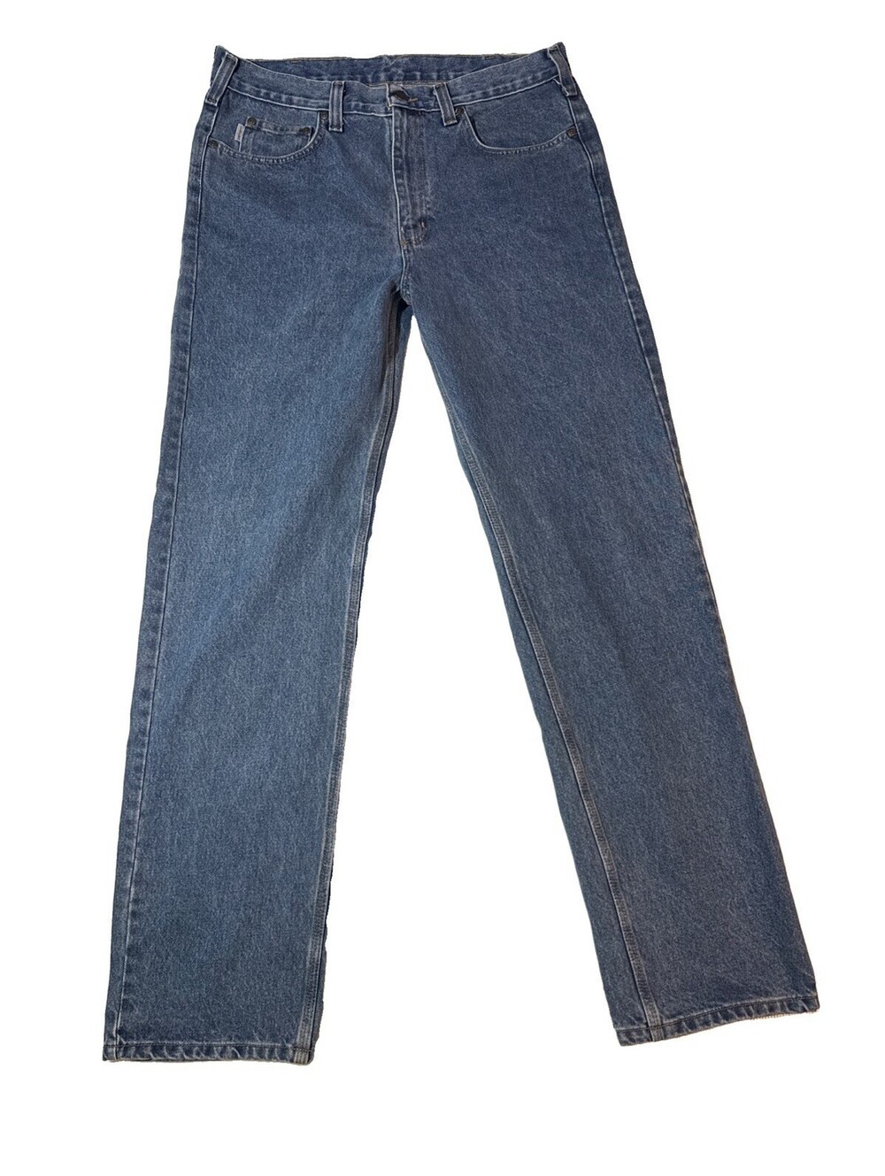 Carhartt Traditional Fit Blue Cotton Denim Jeans Mens Heavy 36x36 RN14806 Work